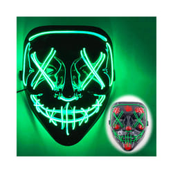 Halloween Luminous LED Mask Purge Masks Election Mascara Costume Mask - green