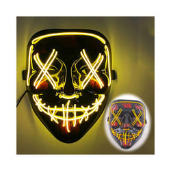Halloween Luminous LED Mask Purge Masks Election Mascara Costume Mask - yellow