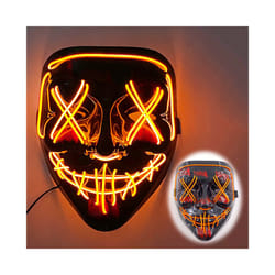 Halloween Luminous LED Mask Purge Masks Election Mascara Costume Mask - orange