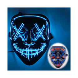 Halloween Luminous LED Mask Purge Masks Election Mascara Costume Mask - blue