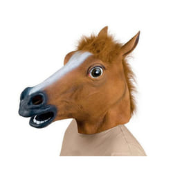Horse Mask Halloween Horse Head Mask Latex Creepy Animal Costume Theater - 2
