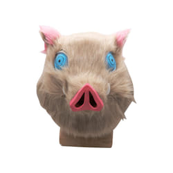 Inosuke Hashibira Mask Helmet Demon Slayer Kimetsu No Yaiba Cosplay Hood - Black