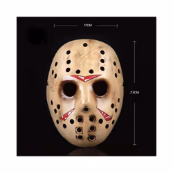 High-Grade Horror Resin Mask Freddy Jason Masquerade Halloween Party Cosplay - Yellow