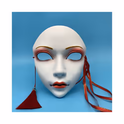 Animistic Beautiful Women Mask Halloween Cosplay Face Cover Adult Full - 1