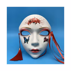 Animistic Beautiful Women Mask Halloween Cosplay Face Cover Adult Full - 2