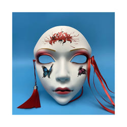 Animistic Beautiful Women Mask Halloween Cosplay Face Cover Adult Full - 2