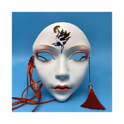 Animistic Beautiful Women Mask Halloween Cosplay Face Cover Adult Full - 4
