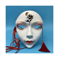 Animistic Beautiful Women Mask Halloween Cosplay Face Cover Adult Full - 4
