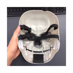 Halloween Moveable Mouth Skull Mask Cosplay Horror Bloody Skeleton Killer - black skull mask