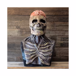 New Halloween Horror Mask 3D Reality Full Head Skull Mask Movable Jaw - Latex Mask 01