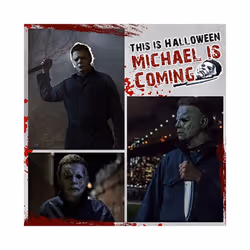 Halloween Horror Mask Scary Michael Myers Full Head Mask Creepy Cosplay - F