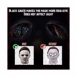 Halloween Horror Mask Scary Michael Myers Full Head Mask Creepy Cosplay - F