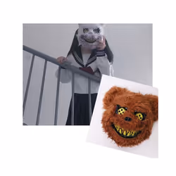 Halloween Carnaval Party Props Horror rabbit Mask cosplay Funny Mask Ghost - 3