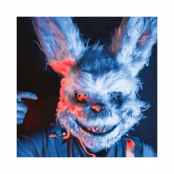 Plush Bloody Bear Rabbit Creepy Terror Mask Hare Halloween Masks Horror - Bear