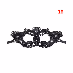 1pc Lady Sexy Lace Eye Mask Blindfolds Black White Cutout Patch Blindfolds - 1pc as picture