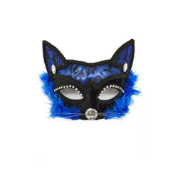 P-Jsmen Luxury Venetian Masquerade Mask Sexy Black Cat Lace Mask Fancy - Blue