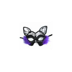 P-Jsmen Luxury Venetian Masquerade Mask Sexy Black Cat Lace Mask Fancy - Purple