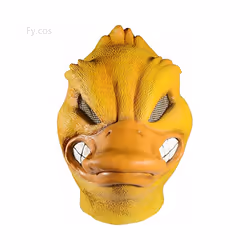 Furry Animal Mask for Men Real Latex Hood Pig Gorilla Donkey Dino Head - Duck mask