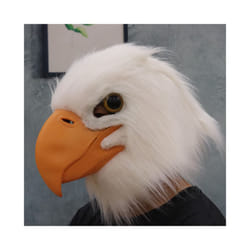 Furry  Animal Mask for Men Real Latex Hood Pig Gorilla Donkey Dino Head - Eagle mask A