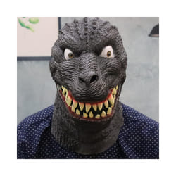 Furry  Animal Mask for Men Real Latex Hood Pig Gorilla Donkey Dino Head - Dino Mask C