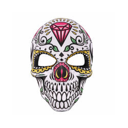 Scary Skull Print Mask Mexican Day of the Dead Mask Halloween Costume - Diamond