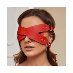 Fullyoung Women Sexy PU Leather Eye Mask Exotic Female Cosplay Leather - EM-027R