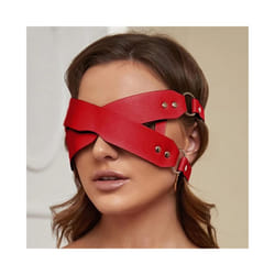 Fullyoung Women Sexy PU Leather Eye Mask Exotic Female Cosplay Leather - EM-027R