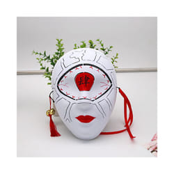 Anime Demon Slayer mask cosplay Nakime PVC Plastic Mask Halloween Party - 2