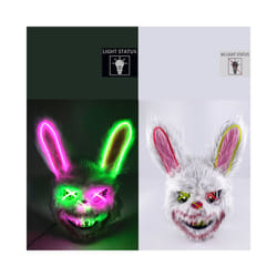 Cosplay Bloody Rabbit Plush Bunny Mask Decorative Festival Mask  Bloody - Glowing 04