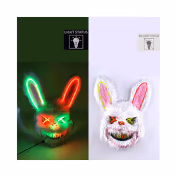 Cosplay Bloody Rabbit Plush Bunny Mask Decorative Festival Mask  Bloody - Glowing 03