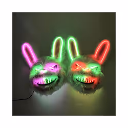 Cosplay Bloody Rabbit Plush Bunny Mask Decorative Festival Mask  Bloody - Glowing 03