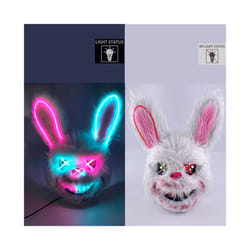 Cosplay Bloody Rabbit Plush Bunny Mask Decorative Festival Mask  Bloody - Glowing 01