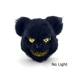 Halloween Party Bloody Bunny Head Cover Rabbit Bear Cosplay Mask Carnival - Black Bear