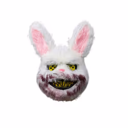 Performance Prop Cosplay Halloween Horror Plush Mask Bloody Rabbit Bunny - 01 mask base