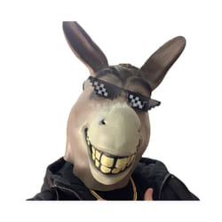 Animal White Cat Mask Novelties Carnival Costume Party Prop Cosplay Funny - Donkey mask
