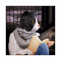 Animal White Cat Mask Novelties Carnival Costume Party Prop Cosplay Funny - Mouse mask
