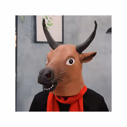 Animal White Cat Mask Novelties Carnival Costume Party Prop Cosplay Funny - Bull mask B