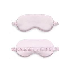 3D Natural Silk Sleep Mask Eye Masks Cover Portable Travel Eyepatch Double-Side - Light Pink