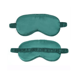 3D Natural Silk Sleep Mask Eye Masks Cover Portable Travel Eyepatch Double-Side - Green