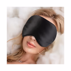 3D Natural Silk Sleep Mask Eye Masks Cover Portable Travel Eyepatch Double-Side - Purple