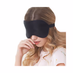 3D Natural Silk Sleep Mask Eye Masks Cover Portable Travel Eyepatch Double-Side - Purple