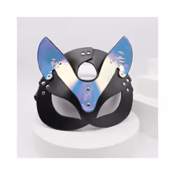 Sexy Leather Cosplay Anime Mask Cat Ear Anime Acessories Women Bdsm Halloween - Style 1