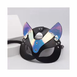 Sexy Leather Cosplay Anime Mask Cat Ear Anime Acessories Women Bdsm Halloween - Style 4