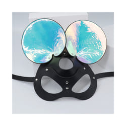 Sexy Leather Cosplay Anime Mask Cat Ear Anime Acessories Women Bdsm Halloween - Style 3