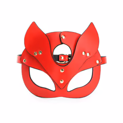 Sexy Leather Cosplay Anime Mask Cat Ear Anime Acessories Women Bdsm Halloween - Style 7