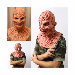 Clown Freddy Scary Mask Horror Zombie Disguise Halloween Props Latex Carnival - Mask