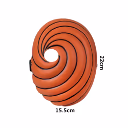 Anime NINJA Tobi Mask Cosplay Costumes Masks Halloween Unisex Prop Accessories - 22cm 15.5cm