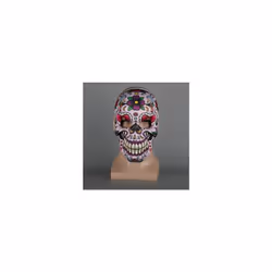 5 Type Halloween Mexican Day of the Dead Skull Print Soft Masks Men Masquerade - Yellow