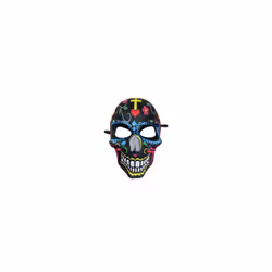 5 Type Halloween Mexican Day of the Dead Skull Print Soft Masks Men Masquerade - White