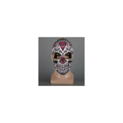 5 Type Halloween Mexican Day of the Dead Skull Print Soft Masks Men Masquerade - Red